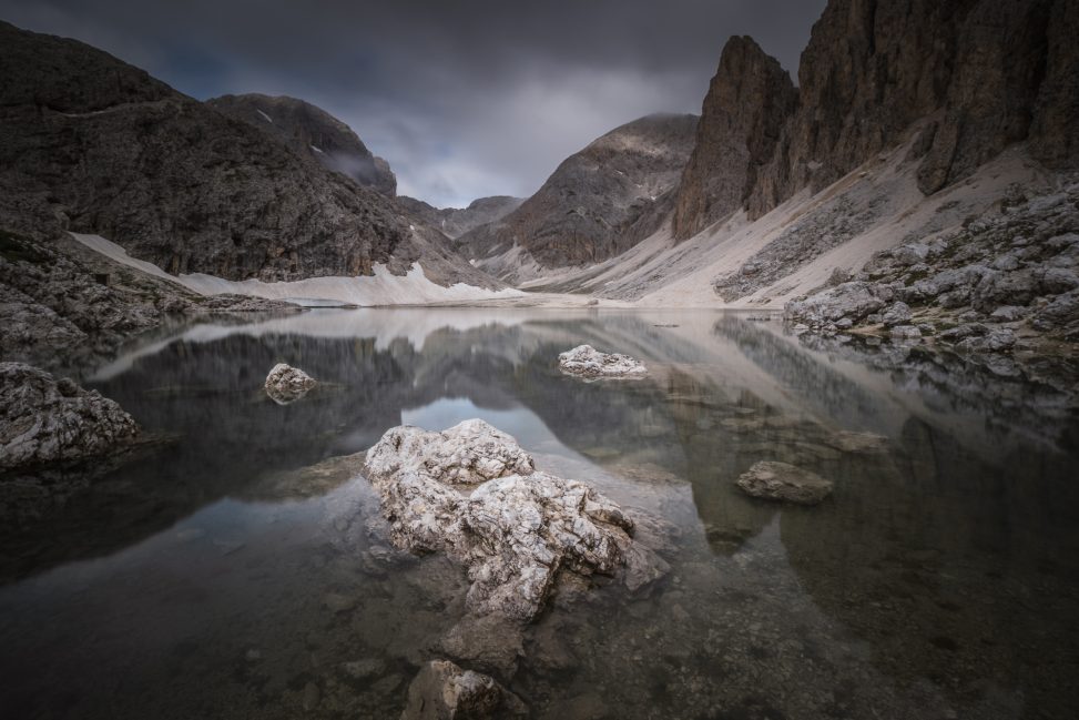 Panorama lago di Antermoia